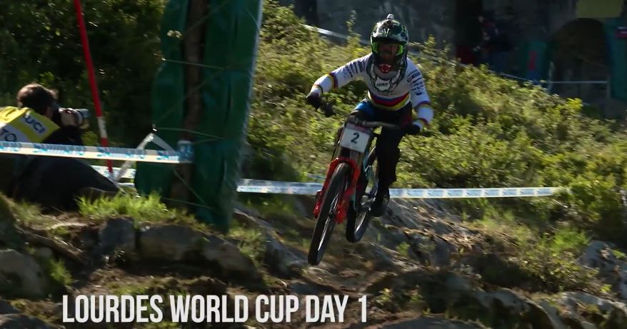 2017 Lourdes World Cup Downhill Action