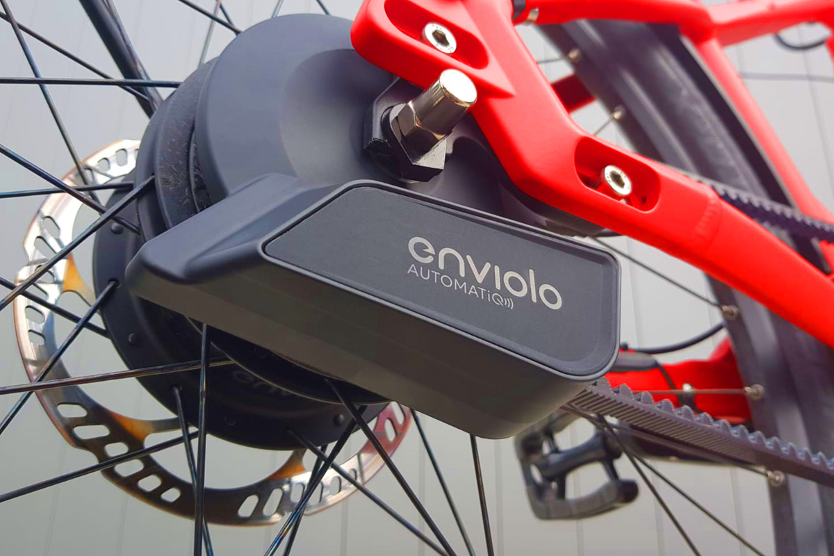 apretón agujas del reloj programa Enviolo Automatiq, la transmisión automática CVT para bicicleta