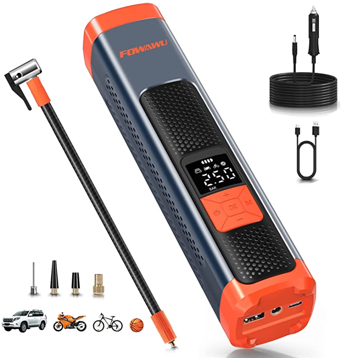 Compresor Aire Coche Portatil, 6000mAH 150PSI Inflador Ruedas Coche con  Batería Recargable Mini Compresor de Aire con Pantalla LCD Linterna LED  Hinchador Electrico Bomba para Moto Bicicleta Pelotas : : Coche y